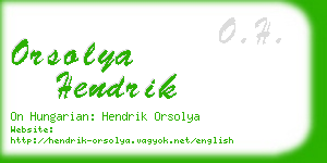 orsolya hendrik business card